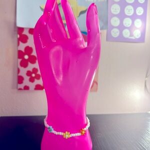 a set of pink bracelets!